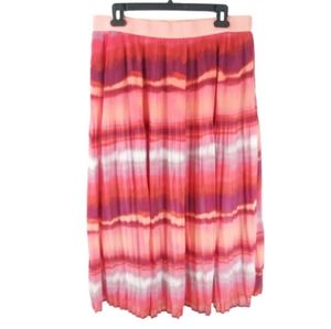 N.Y. Collection Orange Tie dye Ombre Skirt